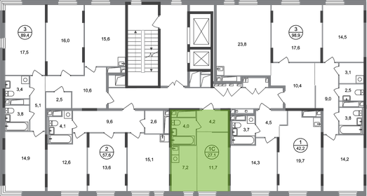 Квартира 27,1 м², студия - изображение 2