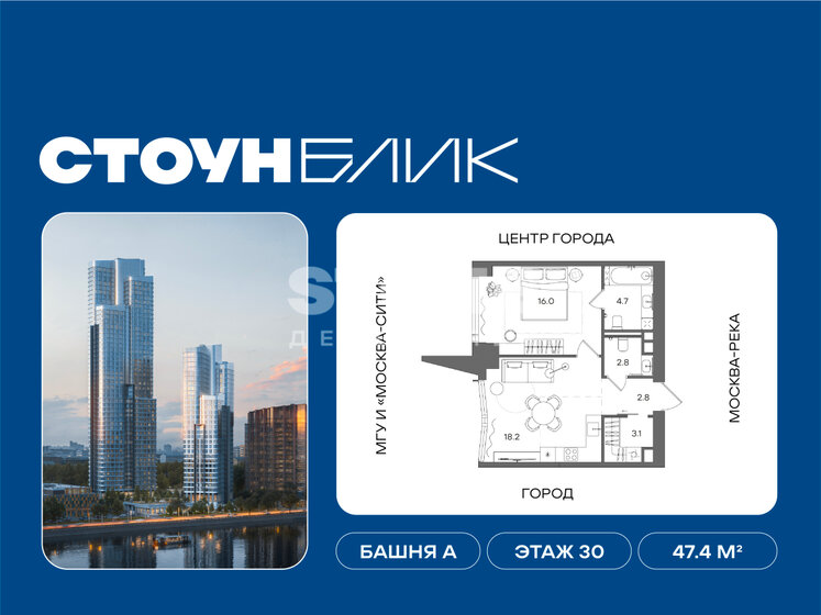 34,5 м², 1-комнатная квартира 17 000 000 ₽ - изображение 126