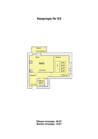 48,5 м², 1-комнатная квартира 4 610 350 ₽ - изображение 67