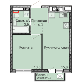 33,4 м², 1-комнатная квартира 3 098 000 ₽ - изображение 17