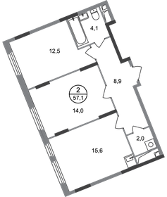 56,3 м², 2-комнатная квартира 14 521 839 ₽ - изображение 36