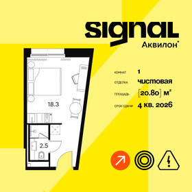 19,6 м², 1-комнатные апартаменты 6 335 545 ₽ - изображение 12