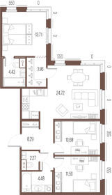 Квартира 84 м², 3-комнатная - изображение 1