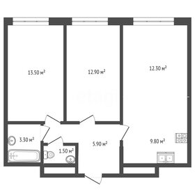 Квартира 60,2 м², 3-комнатная - изображение 1