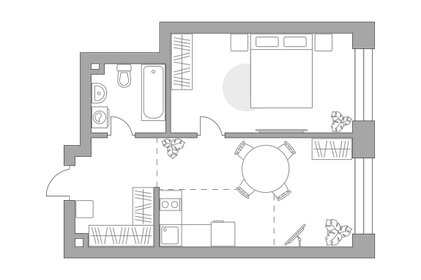 Квартира 48,2 м², 1-комнатная - изображение 1