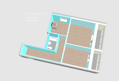 Квартира 54,6 м², 2-комнатная - изображение 3