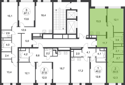 Квартира 60,9 м², 2-комнатная - изображение 2