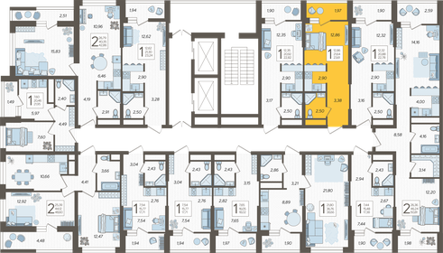 24 м², квартира-студия 9 850 000 ₽ - изображение 107