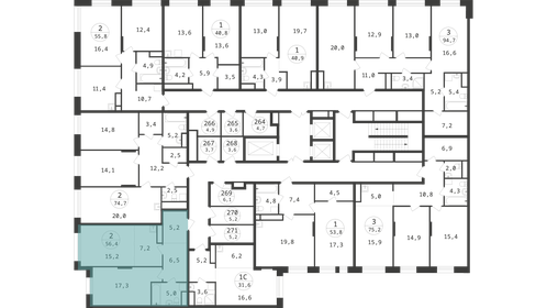 54,5 м², 2-комнатная квартира 12 702 574 ₽ - изображение 23