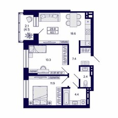 Квартира 60,1 м², 2-комнатная - изображение 3