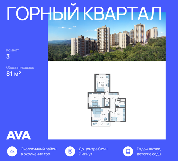 81 м², 3-комнатная квартира 21 505 500 ₽ - изображение 51