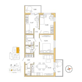 86,3 м², 3-комнатная квартира 12 171 000 ₽ - изображение 40