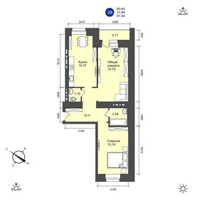 55 м², 2-комнатная квартира 5 100 000 ₽ - изображение 34
