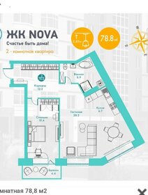 78,8 м², 2-комнатная квартира 8 116 400 ₽ - изображение 54