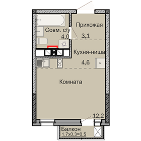 25 м², квартира-студия 2 475 000 ₽ - изображение 49