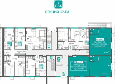 64,4 м², 2-комнатная квартира 8 603 000 ₽ - изображение 16