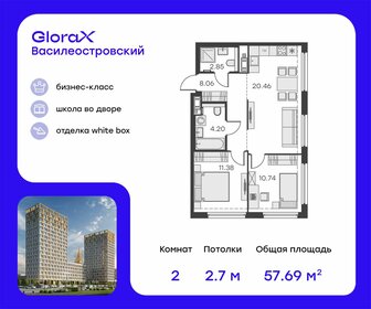 60,5 м², 2-комнатная квартира 16 039 999 ₽ - изображение 11