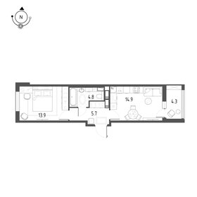 30,8 м², 1-комнатная квартира 3 000 000 ₽ - изображение 75