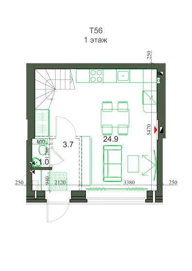 56,4 м², 3-комнатная квартира 6 239 000 ₽ - изображение 57