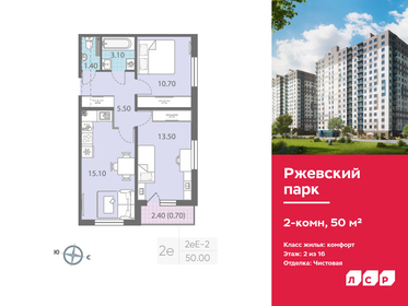 50 м², 2-комнатная квартира 7 640 000 ₽ - изображение 19