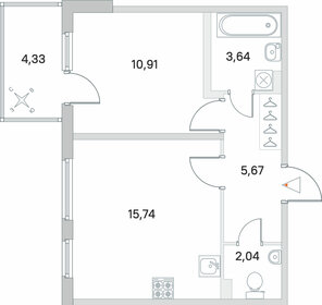 39,3 м², 1-комнатная квартира 6 707 000 ₽ - изображение 15