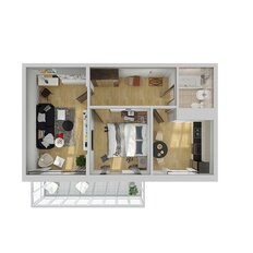 Квартира 58,8 м², 2-комнатная - изображение 2