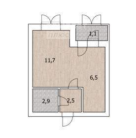 Квартира 29,6 м², студия - изображение 1