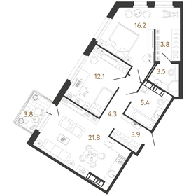 77,7 м², 2-комнатная квартира 24 515 220 ₽ - изображение 17