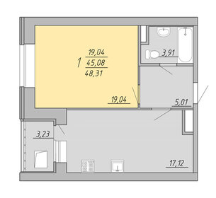 47,3 м², квартира-студия 4 495 400 ₽ - изображение 21