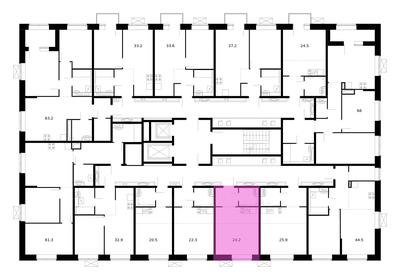 29 м², квартира-студия 3 650 000 ₽ - изображение 72