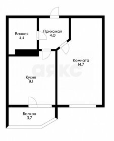 Квартира 32,2 м², 1-комнатная - изображение 1