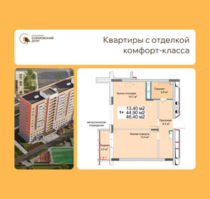 Квартира 46,4 м², 1-комнатная - изображение 1
