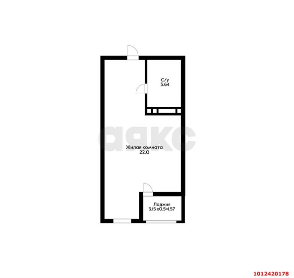 27,2 м², квартира-студия 3 400 000 ₽ - изображение 1