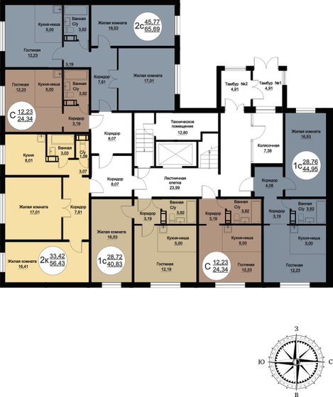 48 м², 2-комнатная квартира 5 400 000 ₽ - изображение 61