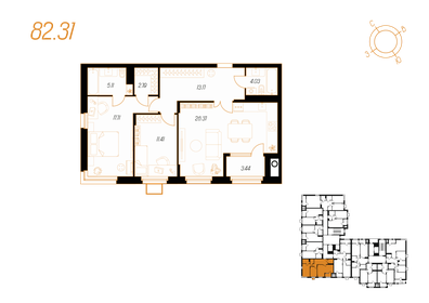 128,3 м², 4-комнатная квартира 17 558 372 ₽ - изображение 31
