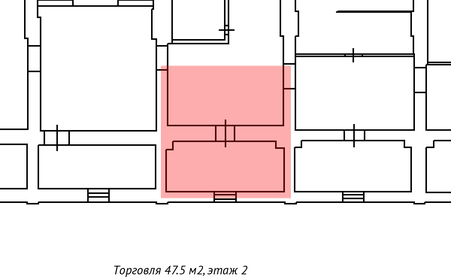 47,7 м², торговое помещение 28 143 ₽ в месяц - изображение 44