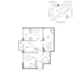 56,3 м², 2-комнатная квартира 26 300 000 ₽ - изображение 90