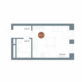 25 м², квартира-студия 4 500 000 ₽ - изображение 69