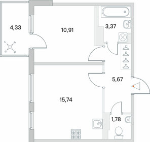 Квартира 38,8 м², 1-комнатная - изображение 1