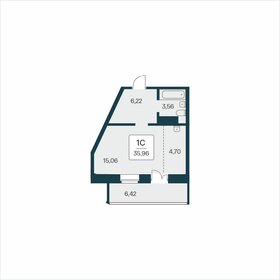 Квартира 36 м², студия - изображение 1