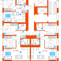 Квартира 58,5 м², 2-комнатная - изображение 2