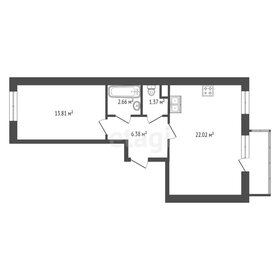 Квартира 47,8 м², 1-комнатная - изображение 1