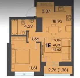 56 м², 1-комнатная квартира 6 587 100 ₽ - изображение 57