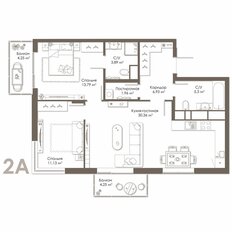 Квартира 74,6 м², 2-комнатная - изображение 2