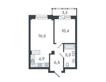 45,3 м², 2-комнатная квартира 5 370 000 ₽ - изображение 65