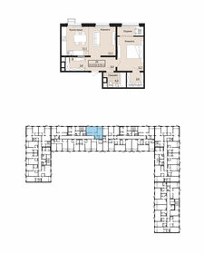 54,3 м², 2-комнатная квартира 4 669 800 ₽ - изображение 21