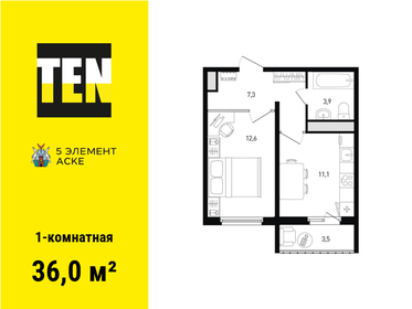 39,3 м², 1-комнатная квартира 4 444 830 ₽ - изображение 61