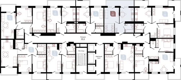 44 м², 1-комнатная квартира 8 400 000 ₽ - изображение 84