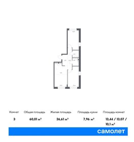 Квартира 60 м², 2-комнатная - изображение 1