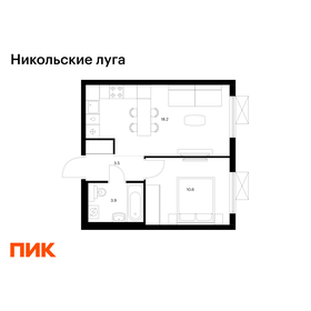 Квартира 36,2 м², 1-комнатная - изображение 1